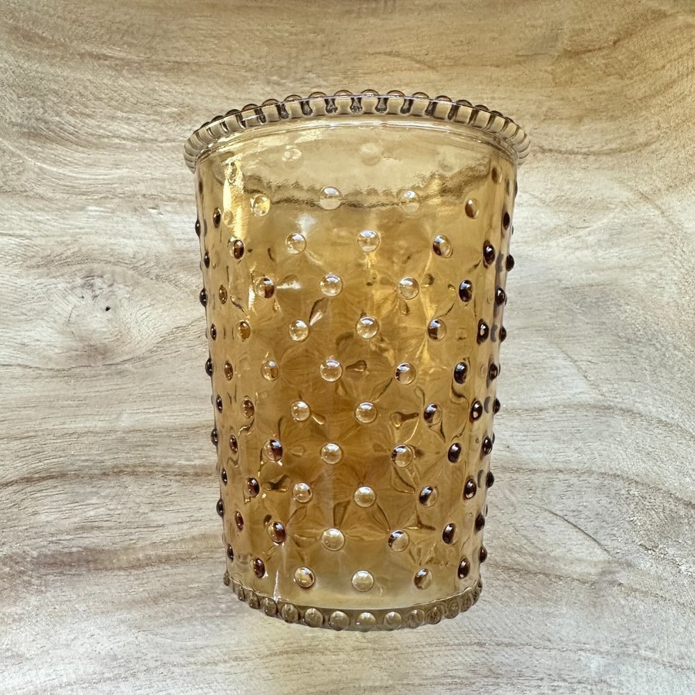 Hobnail Light Brown Glass Vase - Picture 4 of 16